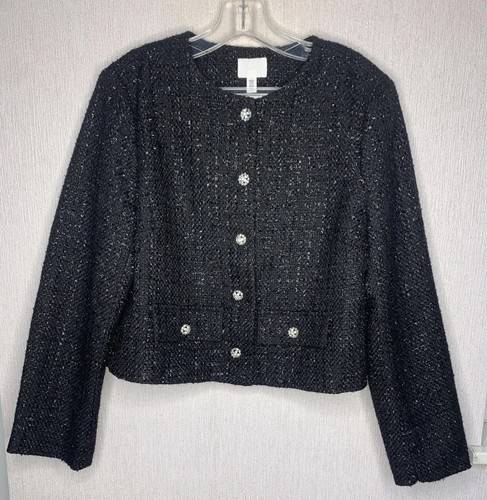 Boucle jacket black - boucle, tweed