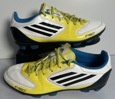 Adidas Adizero F-50 TRX FG Football Boots White/Yellow/Blue 2012 RARE - UK Sz 7
