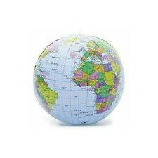 Bow-up GLOBE 40cm World Map Atlas Earth education Inflatable Toy Ball Party Gift