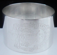 Sterling Silver Masonic Commonwealth Lodge Napkin Ring, Sheffield 1935