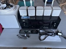 Denon AVR-X2100W Integrated Network AV Receiver with Remote And 5.1 Speakers.