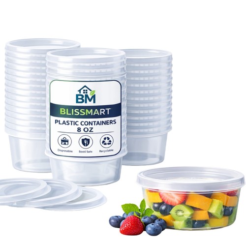 8oz 250ml round plastic - plastic, food