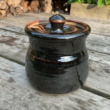 Vintage tenmoku glazed - vintage, large