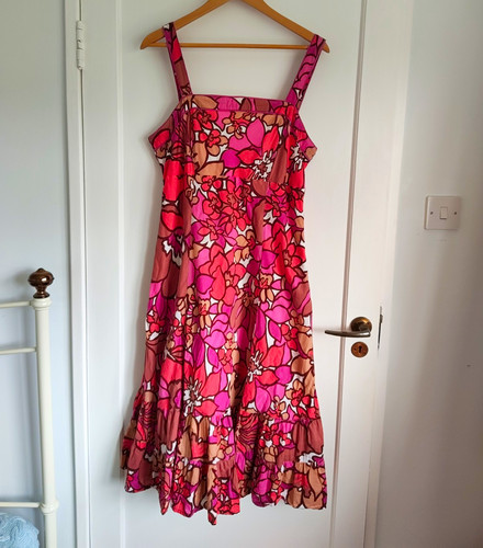 Monsoon pink floral midi - floral,