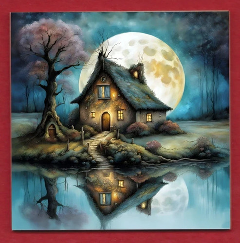 Cottage the lake decorative - cottage,
