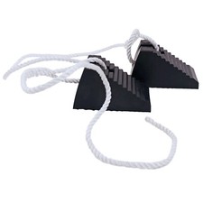 Rubber Wheel Chocks 2PCS Heavy Duty Rubber Black 170x95x95mm Car Trailer Boat