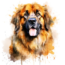 4x 18x18 cm Leonberger car