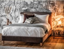 Gallery Direct Kempton  King Size Bedstead.  In Truffle Velvet R27 Rrp £639