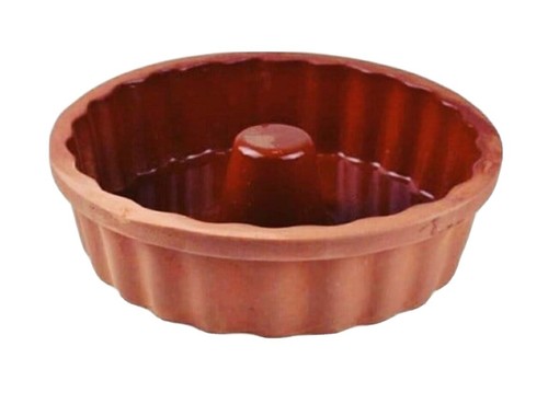 Clay fluted cake pan - cake, pan,