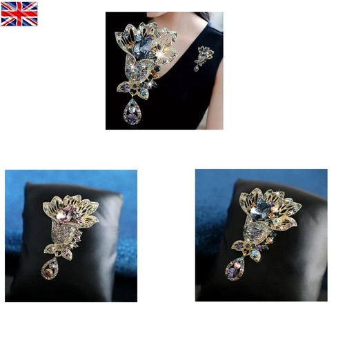 Crystal brooch pin - brooch, exquisite