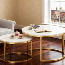 Round Nesting Coffee Table Set