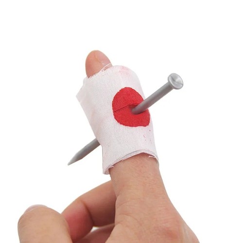 5pcs fake nail - through, finger