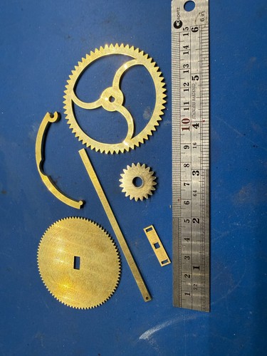 Custom laser cut brass parts - brass,