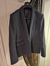 Alexander McQueen Navy Leather Blazer Uk 42  Excellent Condition, Tried on Once
