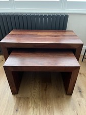 MANGO WOOD solid dark Dakota contemporary Coffee Table rrp:£450 (can Be A Set)