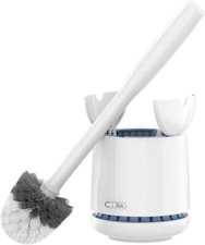 Toilet Bowl Brush and Holder, Durable Handle and Bristles for Bathroom Cleaning