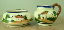 Vintage, Watcombe Devon Motto Ware - Milk Jug or Creamer & Sugar Bowl
