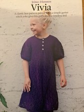 GIRL’S DRESS KNITTING PATTERN LACE PATTERN AGE 3 TO 5 YEARS USE CIRCULAR NEEDLES
