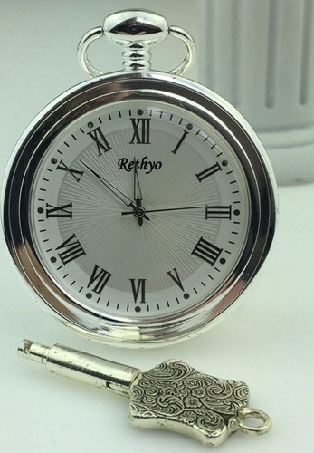 Silver plated pocket watch - plated,