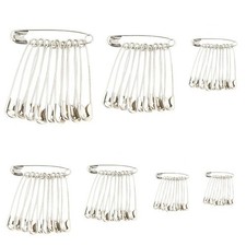 100pcs Extra Large Safety Pins Kraft Craft Pins Silver Safety Pins