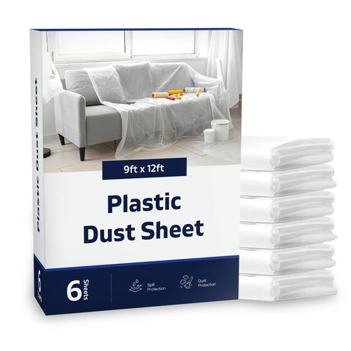 Polythene plastic dust sheets - plastic,