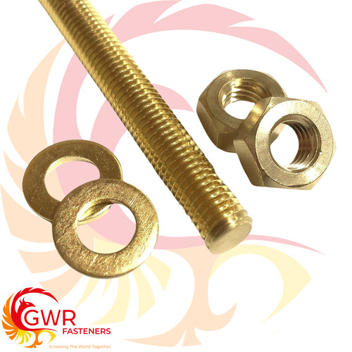 M12 long brass - threaded,