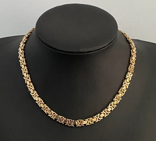 Yellow gold byzantine link - byzantine,