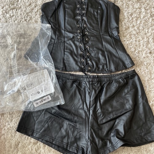New with tags - with, leatherlook