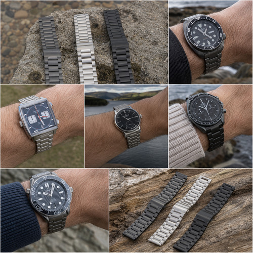 Titanium metal watch strap - watch,