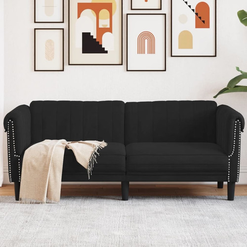 Sofa seater black velvet - black,