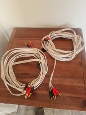 3 Meter lengths of  terminated  bi wire speaker cable