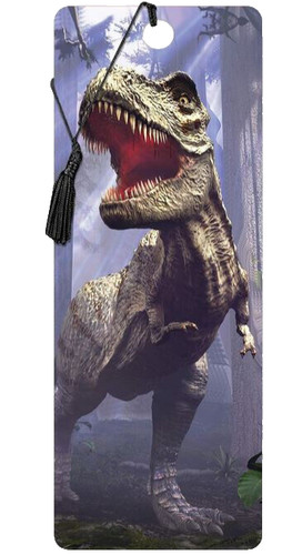 Lenticular bookmark rex - 3d, t-rex