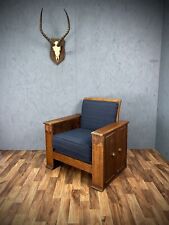 Art Deco Library Armchair with Bookcase and Drinks Cabinet Heal’s Manner  