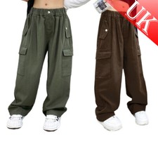 UK Girls Cargo Pants High