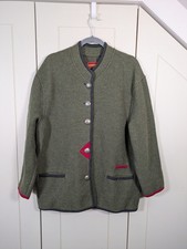 Geiger Made In Austria Boiled Wool Green Blazer Jacket Size 44, UK 16