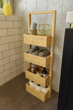 Bamboo Bathroom Shelf Unit