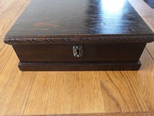 VINTAGE OAK  JEWELLERY/ TRINKET /SEWING BOX