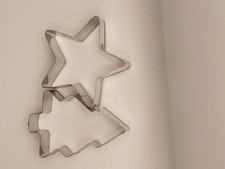 Christmas Tree & Star Cookie Stamps - Stainless Steel