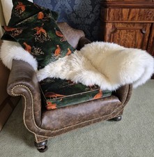 Antique Leather Sleigh Style Armchair - *REDUCED & PRICED TO SELL*