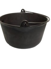 Antique S&P Phila Cast Iron Fire Place Gypsy Kettle Bean Pot 4 Qt Camping 