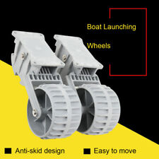 Pair Inflatable Boat Launching Wheels Flip up Retrackable Dinghy Wheels
