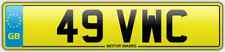 49 VWC - VWC VW VC VICTORIA VICTOR VICKY VAUGHAN VANCE CHERISHED NUMBER PLATE 