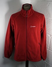 Mens Berghaus Red Full Zip Fleece Jacket - Size Medium
