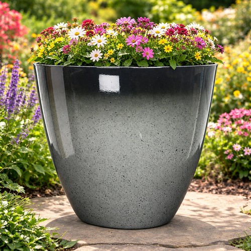 Large grey glazed effect - large,