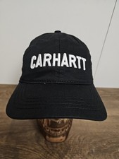 Carhartt Cotton Canvas Cap Deadstock Adjustable Workwear Black One Size #bnwot