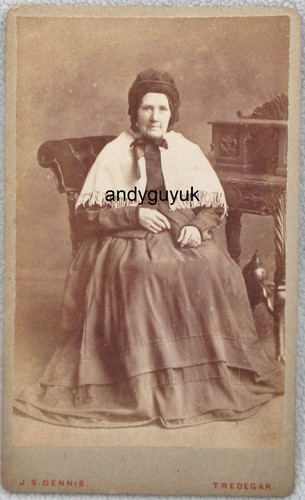 Cdv tredegar wales lady - lady, shawl