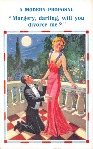 Old comic postcard - old,