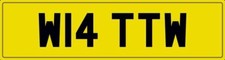 WATTS NUMBER PLATE CAR REGISTRATION W14 TTW ALL FEES INCLUDED W WATT WATTY REG