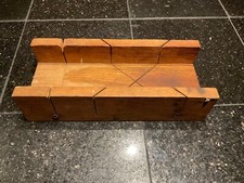 VINTAGE WOODEN MITER BOX SOLID