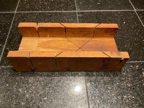 Vintage wooden miter - wooden, solid